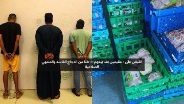 القبض على 3 مقيمين بعد بيعهم 55 طنًا من الدجاج الفاسد والمنتهي الصلاحية