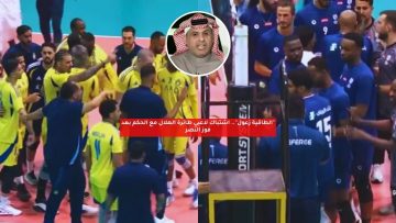“الطاقية زعول”.. اشتباك لاعبي طائرة الهلال مع الحكم بعد فوز النصر